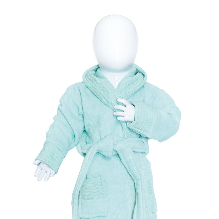 Baby Badstof Badjas Capuchon Mint One Towelling