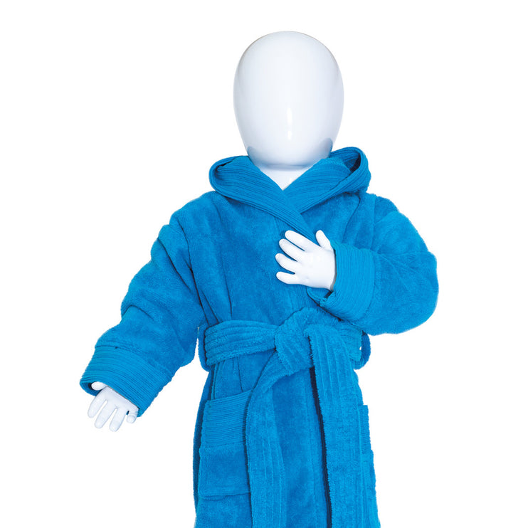 Baby Badstof Badjas Capuchon Turquoise One Towelling