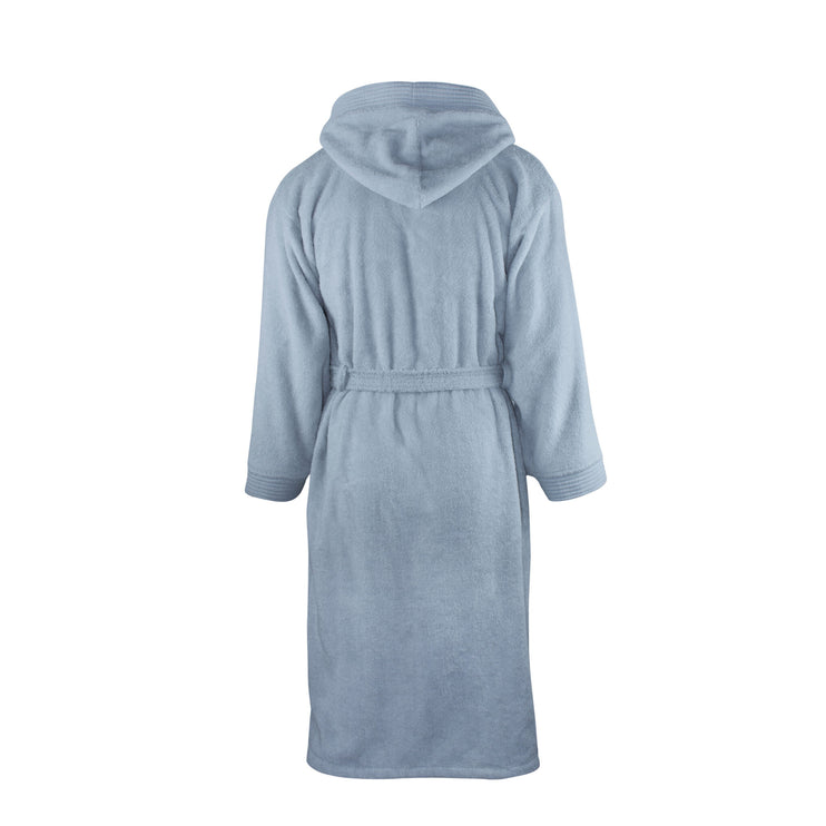 Badstof Badjas Capuchon Licht Blauw One Towelling