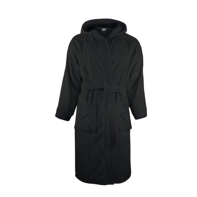 Badstof Badjas Capuchon Zwart One Towelling