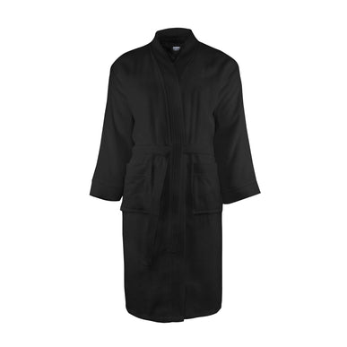 Badstof Badjas Zwart One Towelling