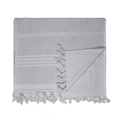 Hamamdoek Badstof Handdoek Donker Grijs - 100 x 165 cm One Towelling
