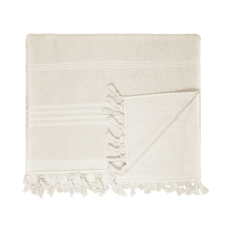 Hamamdoek Badstof Handdoek Donker Grijs - 100 x 165 cm One Towelling