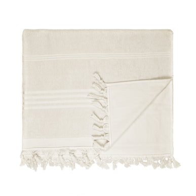 Hamamdoek Badstof Handdoek Zand - 100 x 165 cm One Towelling
