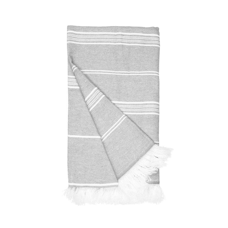 Hamamdoek Gerecycled Ash Grijs - 100 x 180 cm One Towelling