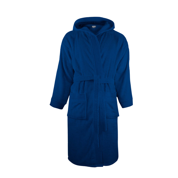 Badstof Badjas Capuchon Marineblauw One Towelling