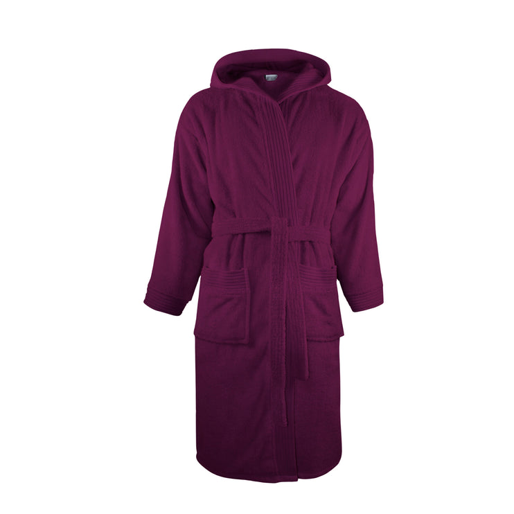 Badstof Badjas Capuchon Plum One Towelling