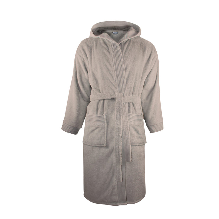 Badstof Badjas Capuchon Taupe One Towelling