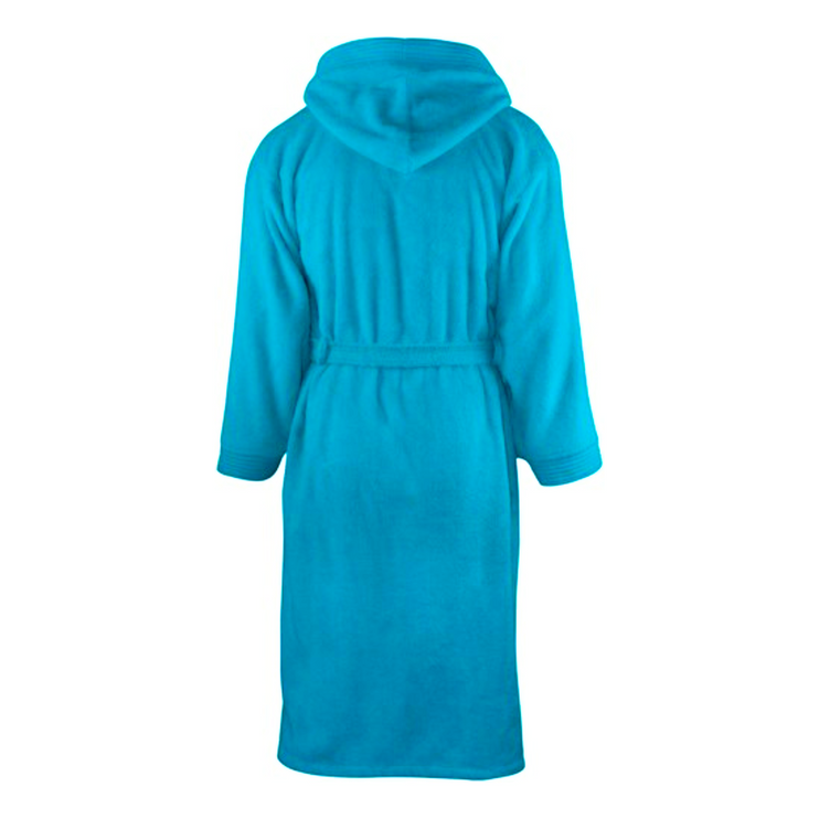 Badstof Badjas Capuchon Turquoise One Towelling
