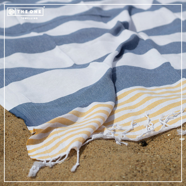 Strand Hamamdoek Groot Petrol/mint - 100 x 180 cm One Towelling