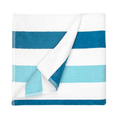 Strandlaken Zomers Gestreept Petrol/Mint - 90 x 190cm One Towelling