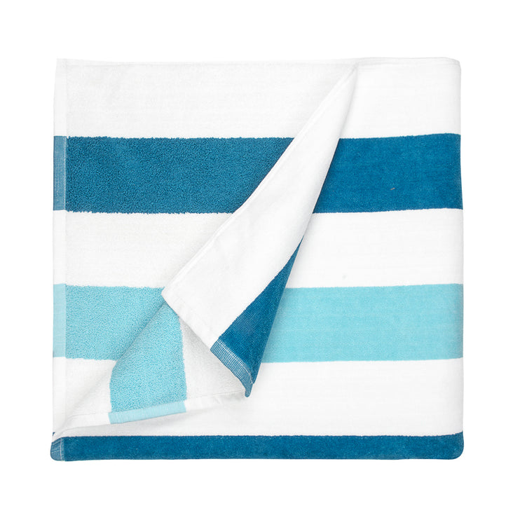 Strandlaken Zomers Gestreept Petrol/Mint - 90 x 190cm One Towelling