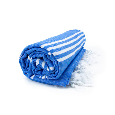 Sultan Hamamdoek Blauw/Wit - 100 x 180 cm One Towelling