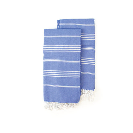 Sultan Hamamdoek Blauw/Wit - 100 x 180 cm One Towelling