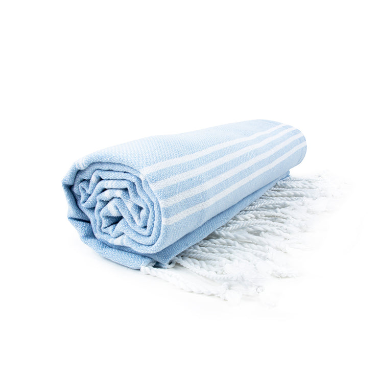Sultan Hamamdoek Licht Blauw/Wit - 100 x 180 cm One Towelling