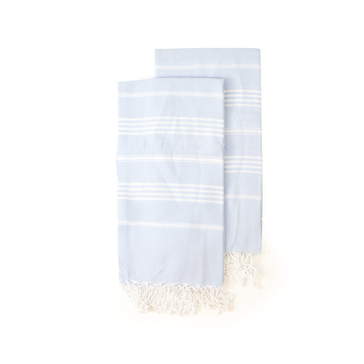 Sultan Hamamdoek Licht Blauw/Wit - 100 x 180 cm One Towelling