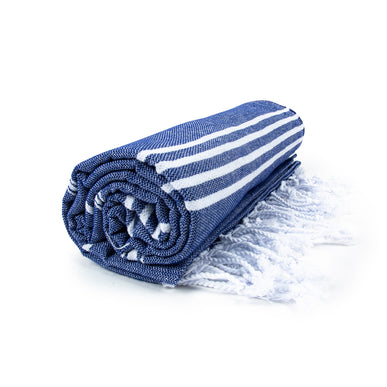 Sultan Hamamdoek Marineblauw/Wit - 100 x 180 cm One Towelling
