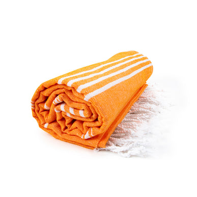 Sultan Hamamdoek Oranje/Wit - 100 x 180 cm One Towelling