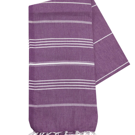 Sultan Hamamdoek Paars/Wit - 100 x 180 cm One Towelling