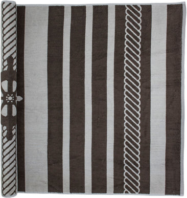 Strandlaken Matroos Bruin/creme - 90 x 190 cm One Towelling